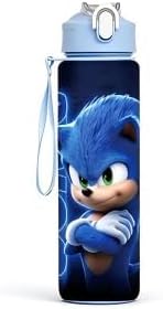 Tititada Sonic Clwalny Cartoon Huntrix Water Bottle for Girls, 25oz Leak Proof with Straw Lid, Gifts for Girls